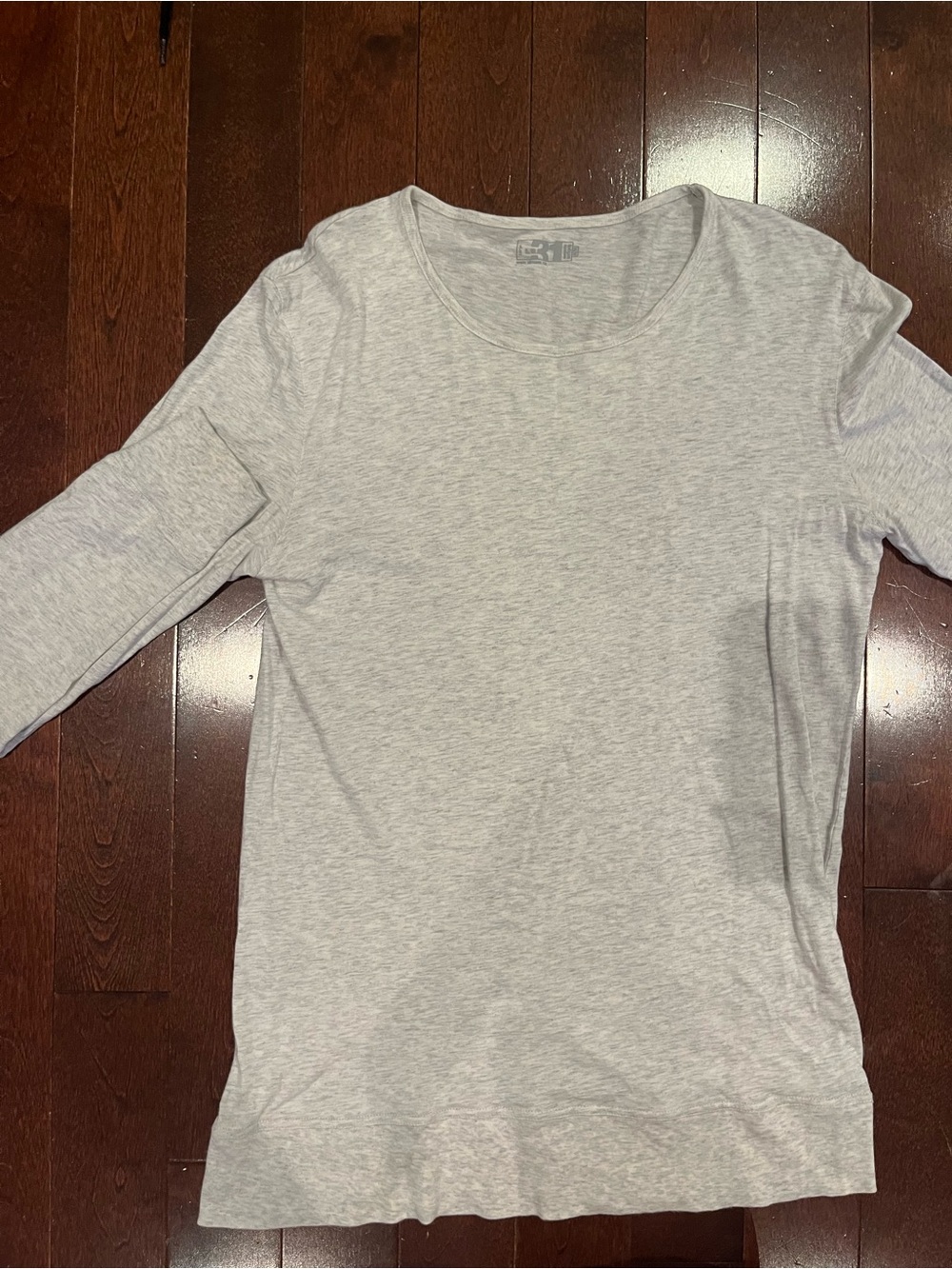 Light Gray Long Sleeve Crew Top